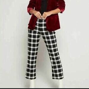 GAP Crop Flare Buffalo Plaid Pants Size 4